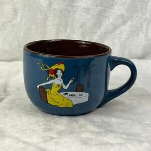 Café Bohème Coffee Crème Liqueur Promo Mug Woman in Yellow Dress Retro Graphic